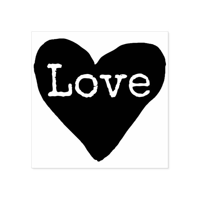 Heart Love Rubber Stamp (Imprint)