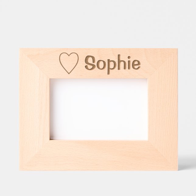 Heart Love Sophie (Name) Etched Frames (Front)