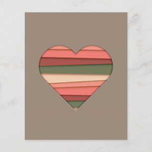 Heart Love Striped Valentine's Day Flyer