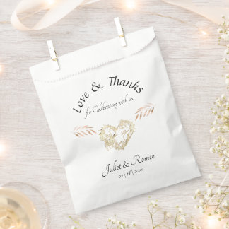 Heart Love & Thanks Favour Bags