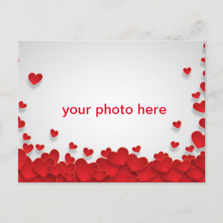 Heart love with photo postcard