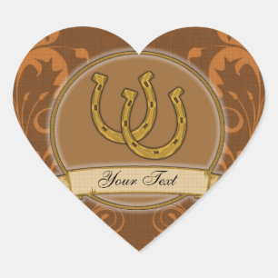 Heart Lucky Horseshoe Sticker