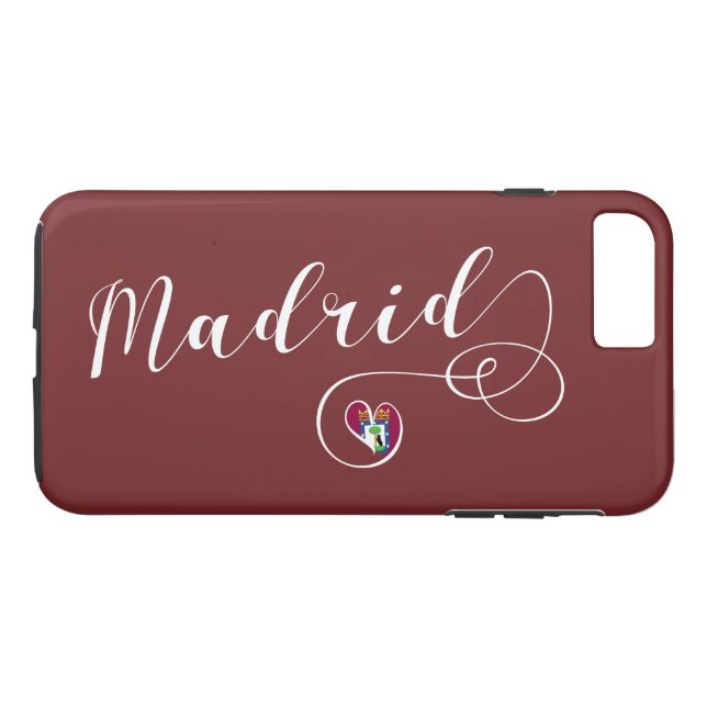 Heart Madrid Cell Phone Case, Spain Case-Mate iPhone Case (Back (Horizontal))