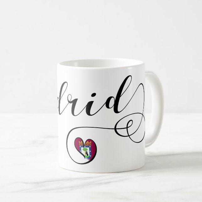 Heart Madrid Mug, Spain Coffee Mug (Front Right)