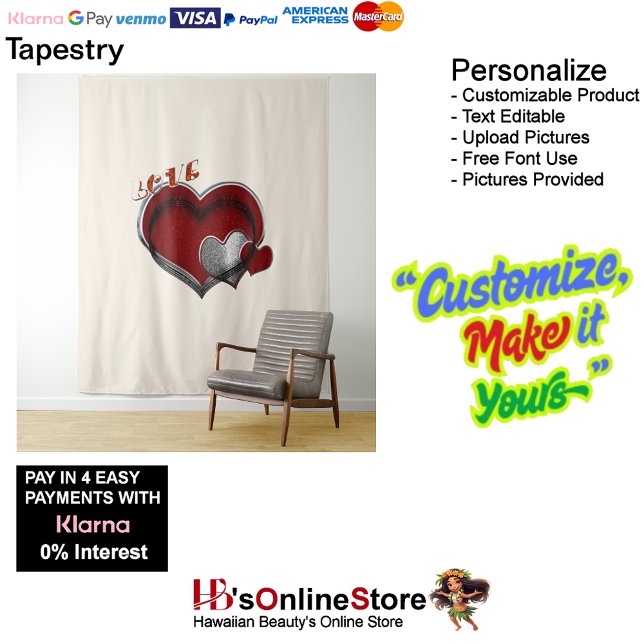 Heart Magic Beige Business Tapestry Extra-Large (Heart Magic Beige Business Tapestry Extra-Large.)