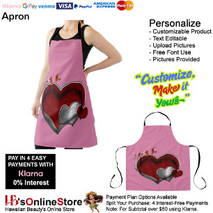 Heart Magic Pink Large Apron