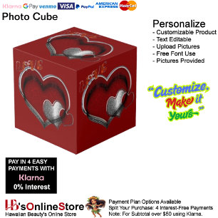 Heart Magic Red Photo Cube