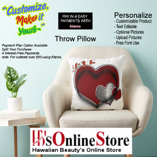 Heart Magic Square Polyester White Pillow