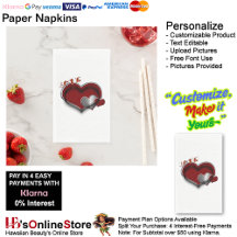 Heart Magic White Paper Napkin Guest Towel