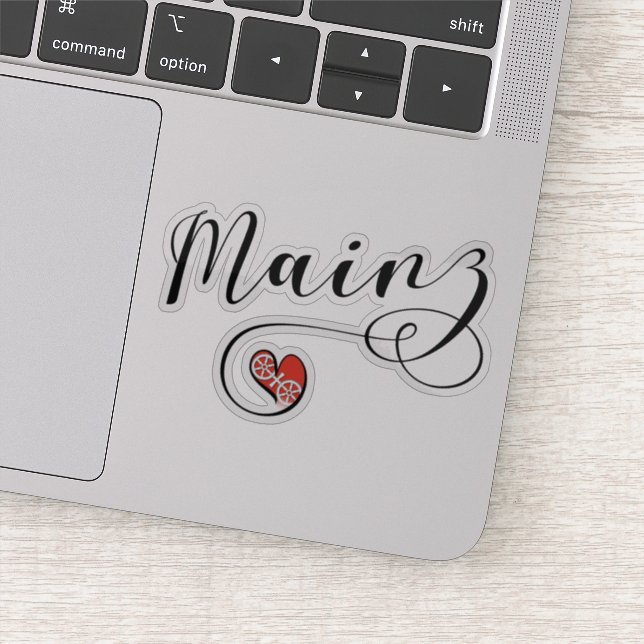 Heart Mainz Flag, I Love Mainz, Meenz (Detail)