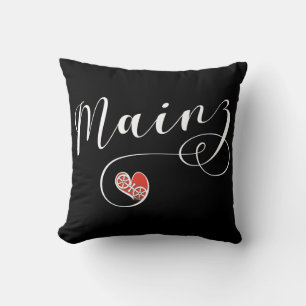 Heart Mainz Flag, I Love Mainz, Meenz Cushion