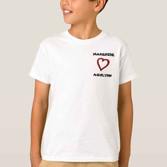 heart, MAKENZIE, ASHLYNN (youth) T-Shirt (Front)
