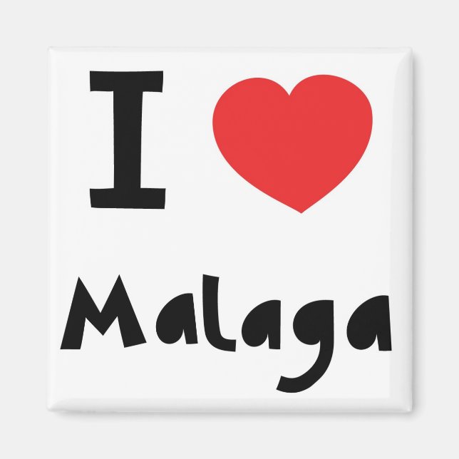 Heart Malaga Magnet (Front)