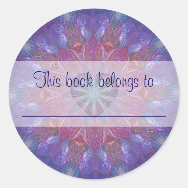 Heart Mandala Classic Round Sticker (Front)