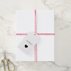 Heart Mark Gift Tags Customised with Your Own Name