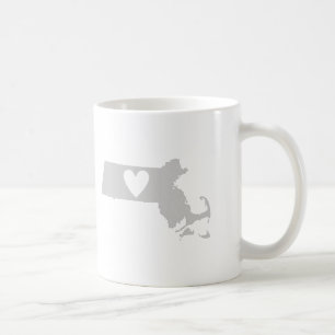 Heart Massachusetts state silhouette Coffee Mug