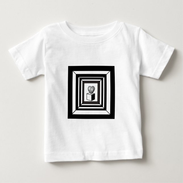 heart maze baby T-Shirt (Front)