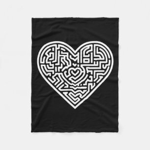 Heart Maze Valentine's  Fleece Blanket