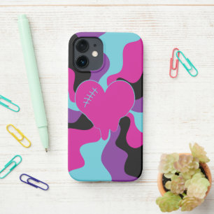 Heart Melt - Pink, Purple, Blue and Black iPhone 12 Mini Case