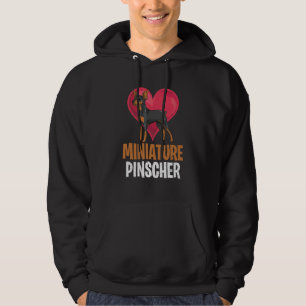 Heart Miniature Pinscher Dog Owner Cute Min Pinsc Hoodie