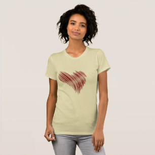 Heart Minimalist T-Shirt - Modern Textured Graphic