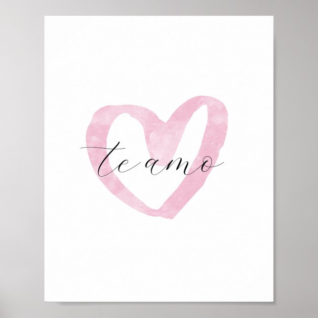 Heart Modern Decor Valentines Gift Poster Art (Front)