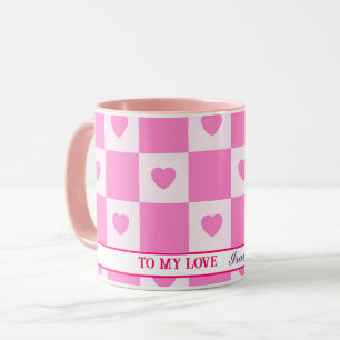 Heart Modern Pink Love Collection Mug