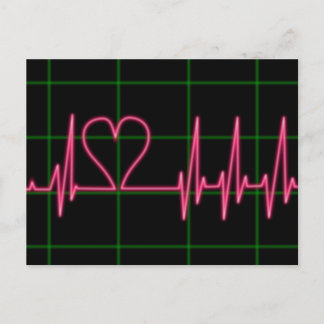 Heart Monitor Postcard