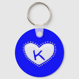 Heart Monogram Key Ring