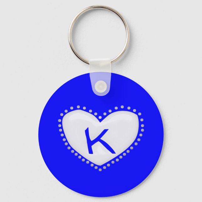Heart Monogram Key Ring (Front)