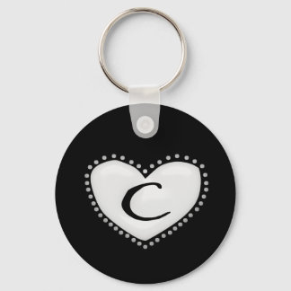 Heart Monogram Keychain