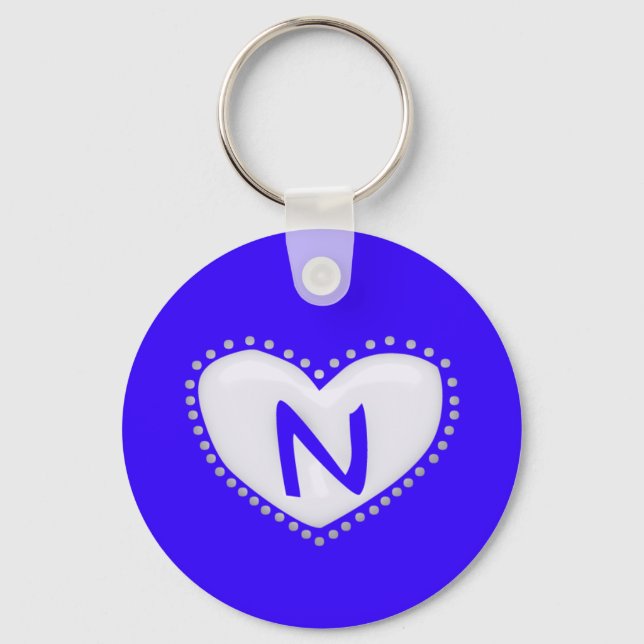 Heart Monogram Keychain (Front)