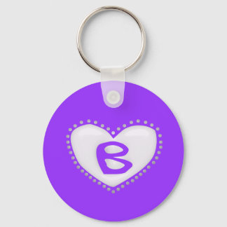 Heart Monogram Keychain