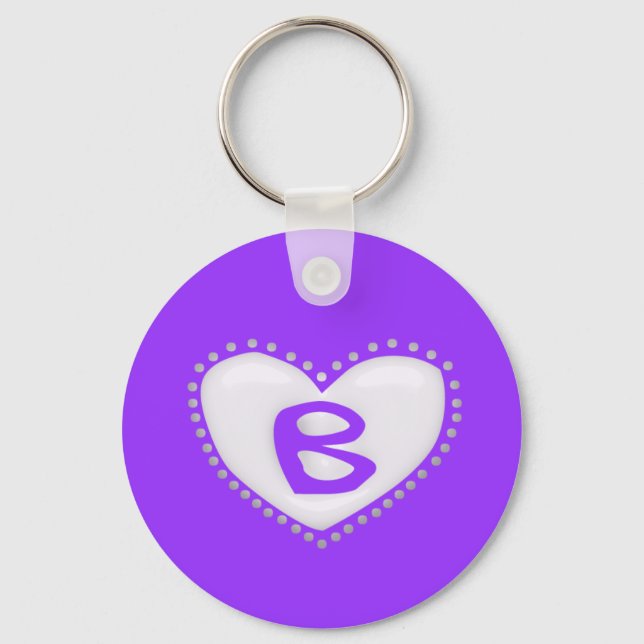 Heart Monogram Keychain (Front)