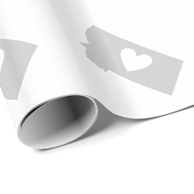 Heart Montana state silhouette Wrapping Paper (Roll Corner)