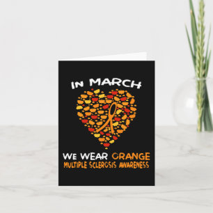 Heart Ms Multiple Sclerosis Awareness March We Wea Card