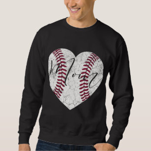 Heart Mum Mother's Day Baseball Softball Gift Sweatshirt