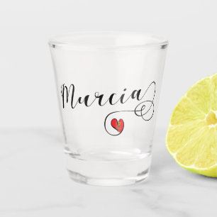 Heart Murcia Flag, Spain, I Love Murcia Shot Glass
