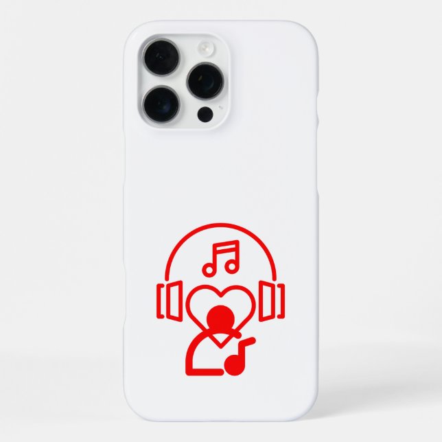 Heart music iPhone case (Back)