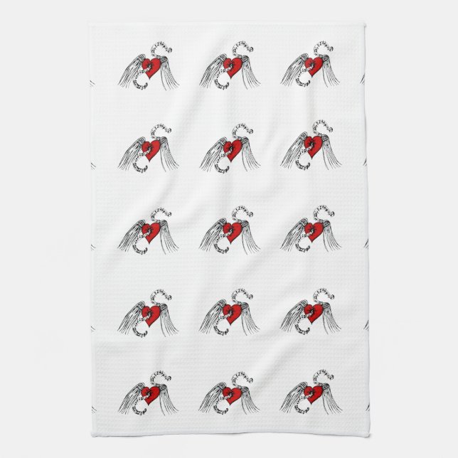 Heart Music Tea Towel (Vertical)