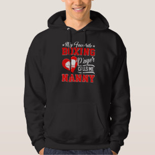 Heart My Favourite Boxing Player Calls Me Nanny Hoodie