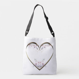 Heart n Flowers Custom Crossbody Bag