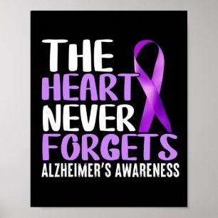 Heart Never Forgets Alzheimerheimer´s Awareness Poster