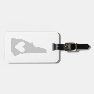 Heart New Hampshire state silhouette Luggage Tag
