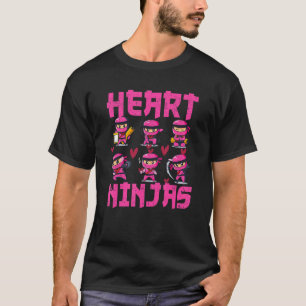 Heart Ninjas Love Japanese Culture Aesthetic Valen T-Shirt