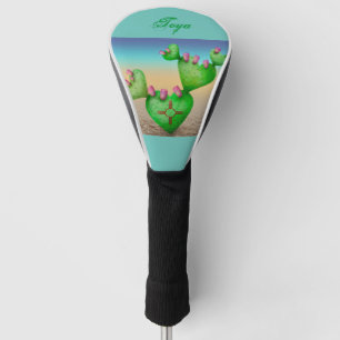 Heart Nopales cactus Zia desert Golf Head Cover