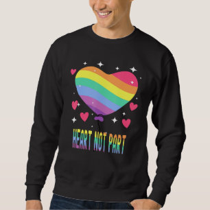 Heart Not Part Pansexual Flag Heart Pan Pride Desi Sweatshirt