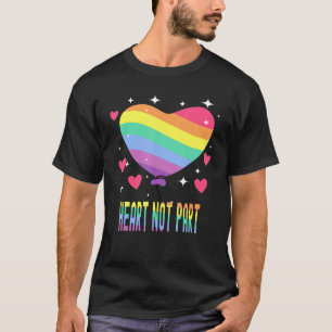 Heart Not Part Pansexual Flag Heart Pan Pride Desi T-Shirt