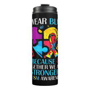 Heart novelty graphic autism products with sayings thermal tumbler