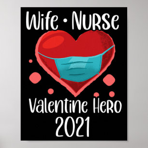 Heart Nurse Valentines Day Shirt Gifts For Woman G Poster
